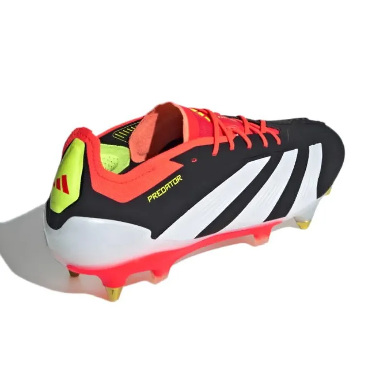 Adidas PREDATOR ELITE Soft Ground Anti Slip Wear Resistant Soccer Shoes Unisex Black White-3