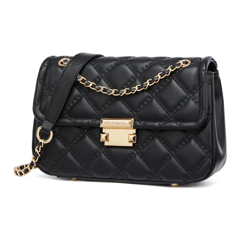 RED DRAGONFLY Cow Leather Crossbody Bags Shoulder Bags Regular Women's Silver/Ecru/Black-12