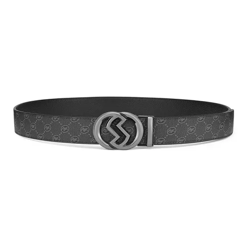 FAIRWHALE Pvc Leather Belts Men's Width 3.5CM