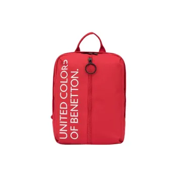 UNITED COLORS OF BENETTON Polyester Backpack Small Size Unisex Red