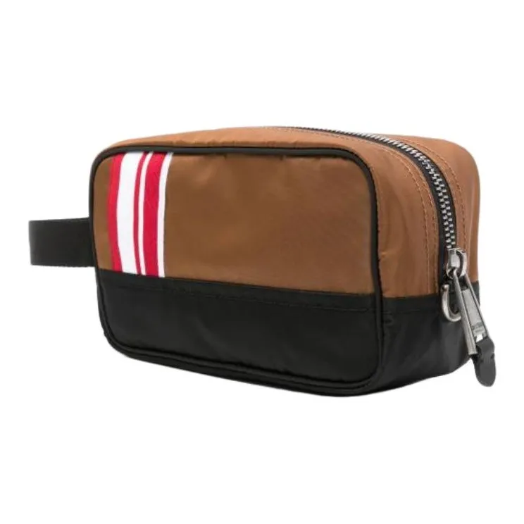 MOSCHINO Fabric Toiletry Bag Men's Brown & Black-1