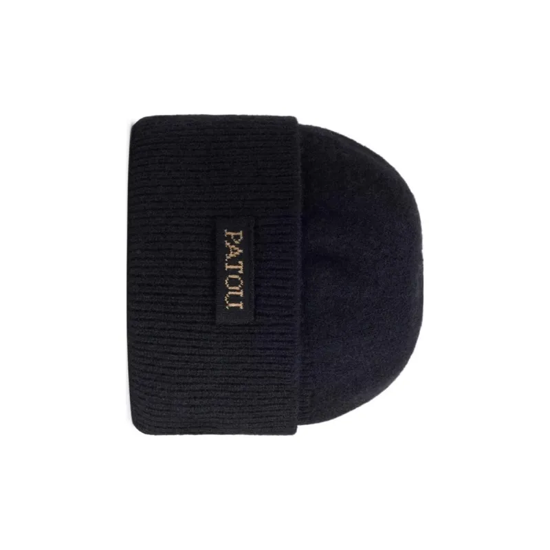 Patou Logo-Patch Turn-Up Brim Beanie-1