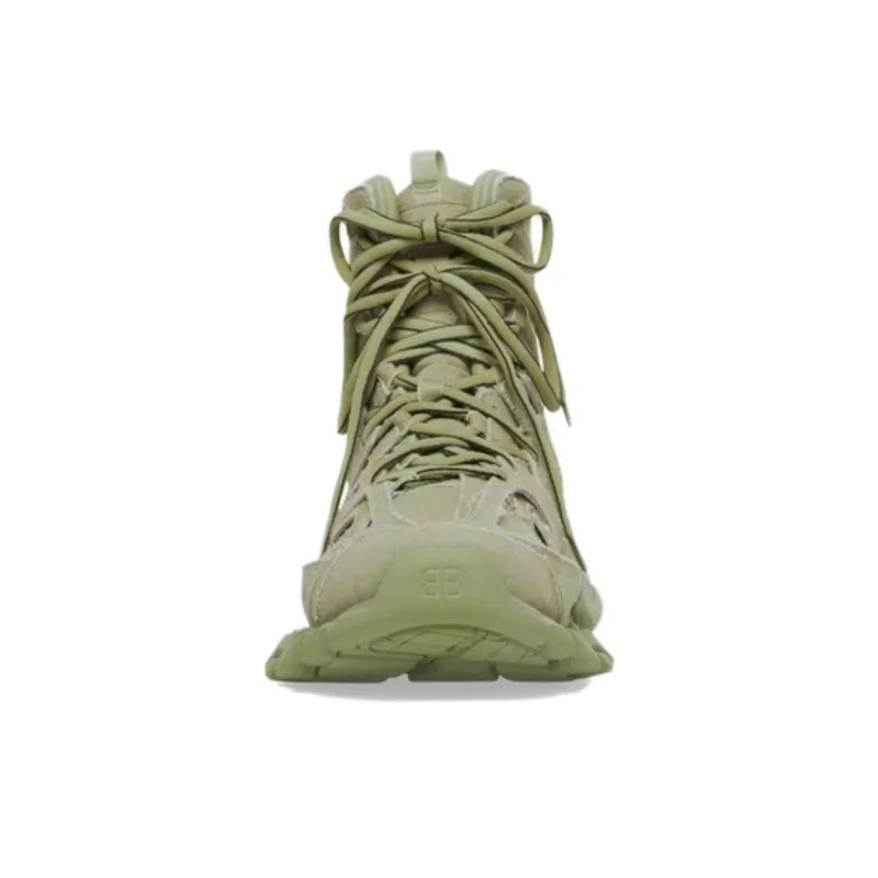 Balenciaga Track Hike Abrasion Resistant High Top Chunky Sneakers Men's Green-3