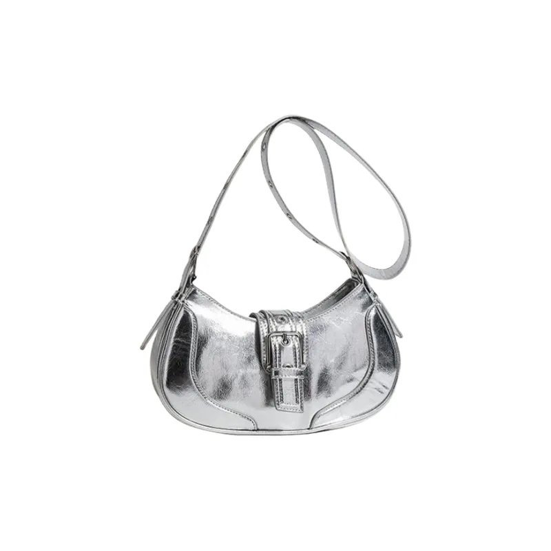 Carksky PU Portable Crossbody Bag Shoulder Bag Regular Women's Black/Silver-6