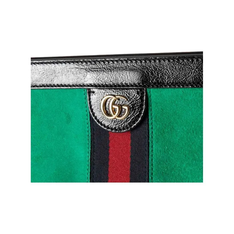GUCCI Ophidia Suede Cow Leather Crossbody Bag Shoulder Bag Women's Green-3