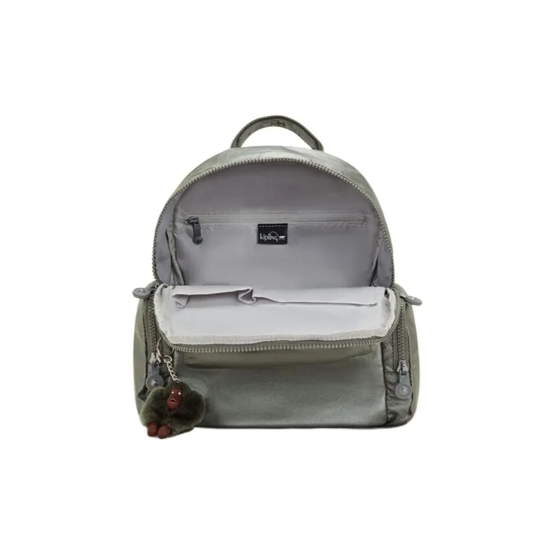Kipling Polyamide Backpack Medium Size Unisex Moonlight Gray-3