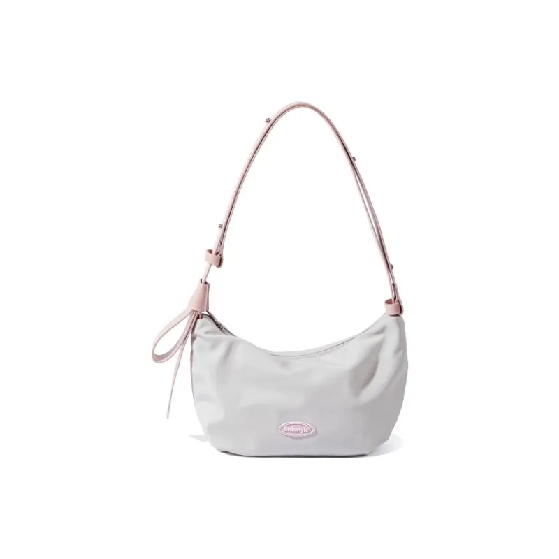 Carksky Nylon One Shoulder Crossbody Bag Regular Women's Pink/Gray-3