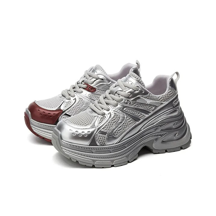 Jin Baichuan Height Increasing Wear-Resistant Low-Top Chunky Sneakers Women's-3