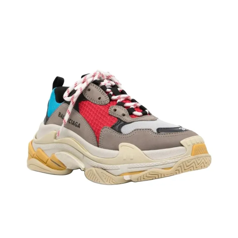 Balenciaga Triple S Grey Red Blue-2