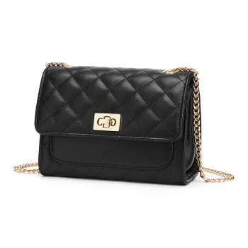 ST&SAT Synthetic Leather Shoulder Bag Small Square Bag Regular Women's Black/Pearl White