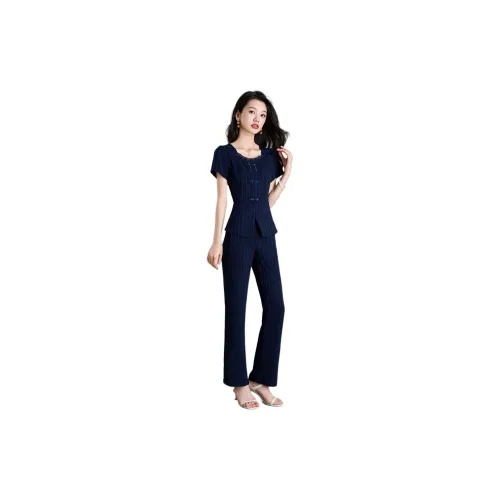 Mylan Casual Suits Women's Navy Blue