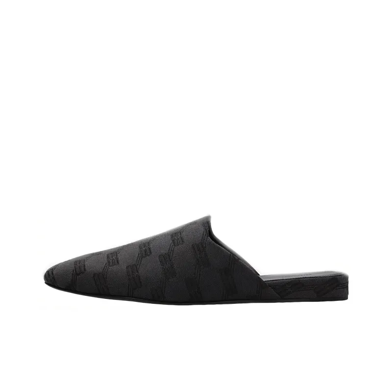 Balenciaga Cosy BB Mule 'All Over Logo - Grey Black'-0