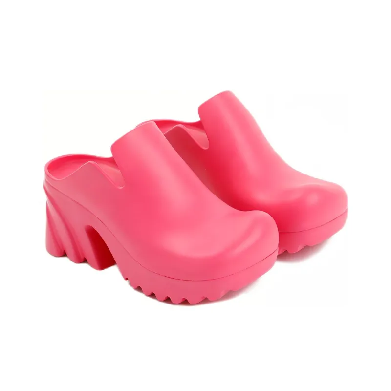 Bottega Veneta Rubber Flash Mules Cranberry Women's-2