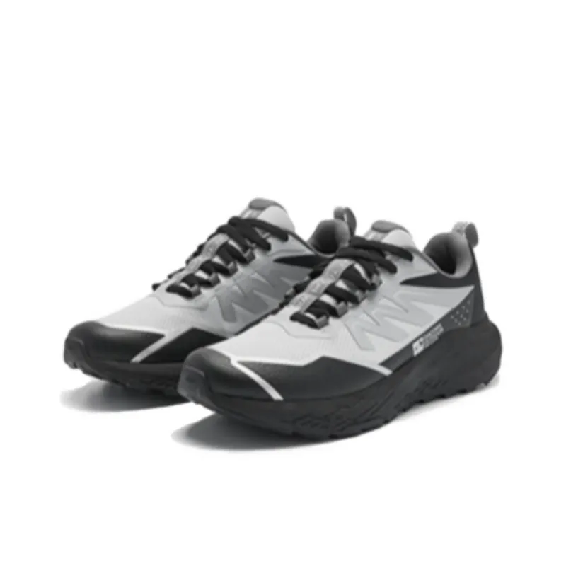 QIAODAN Anti Slip Wear Resistant Low Top Casual Shoes Men's Silver Black-2