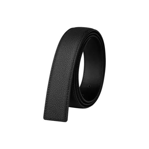 Jaylen Oos Compatible With Smooth Buckle/Pin Buckle/Automatic Buckle Cow Leather Leather Belts Men's Black 3.5cm/3.8cm