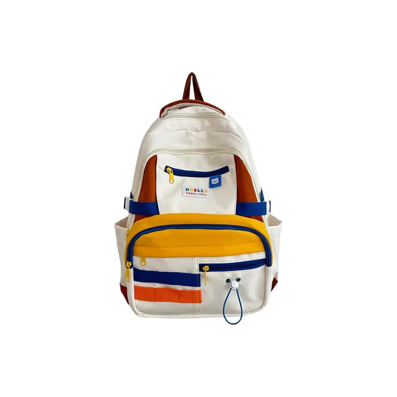 KAKAXI Nylon Backpack Women's Black/Pink/Yellow/Blue-10