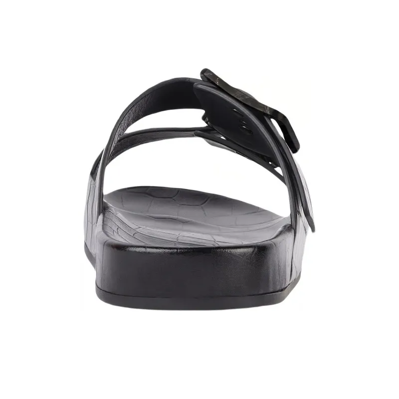 Balenciaga Mallorca Sandal Black Crocodile Embossed-4
