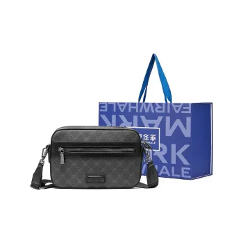 FAIRWHALE PVC Men's Small Square Bag Crossbody Bag Regular Men's Black