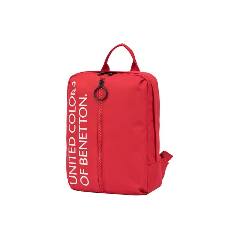 UNITED COLORS OF BENETTON Polyester Backpack Small Size Unisex Red-1