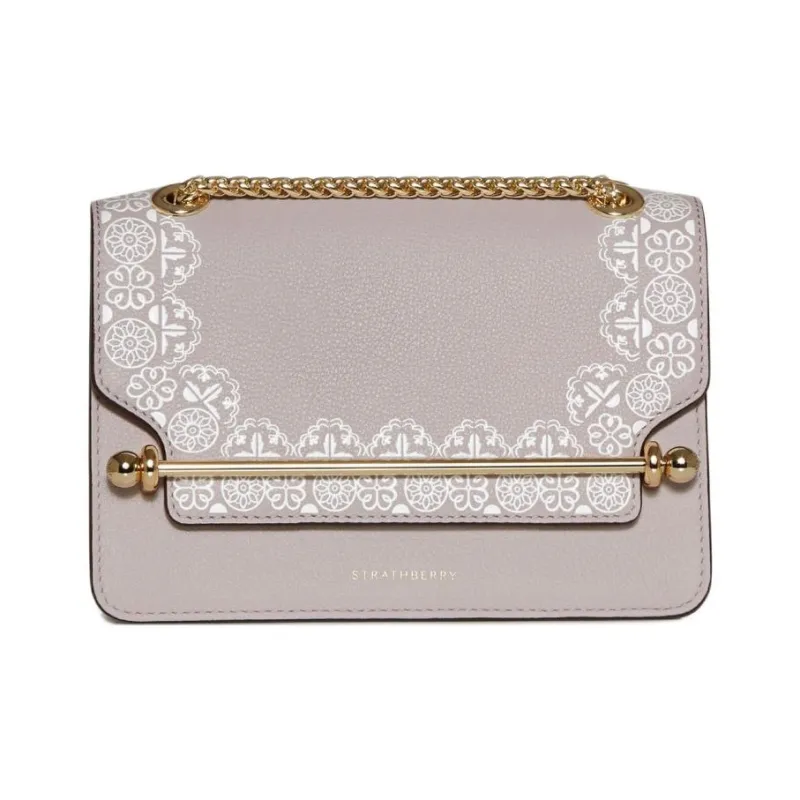 Strathberry Calfskin Shoulder Bag Crossbody Bag Mini Women's Light Purple-0