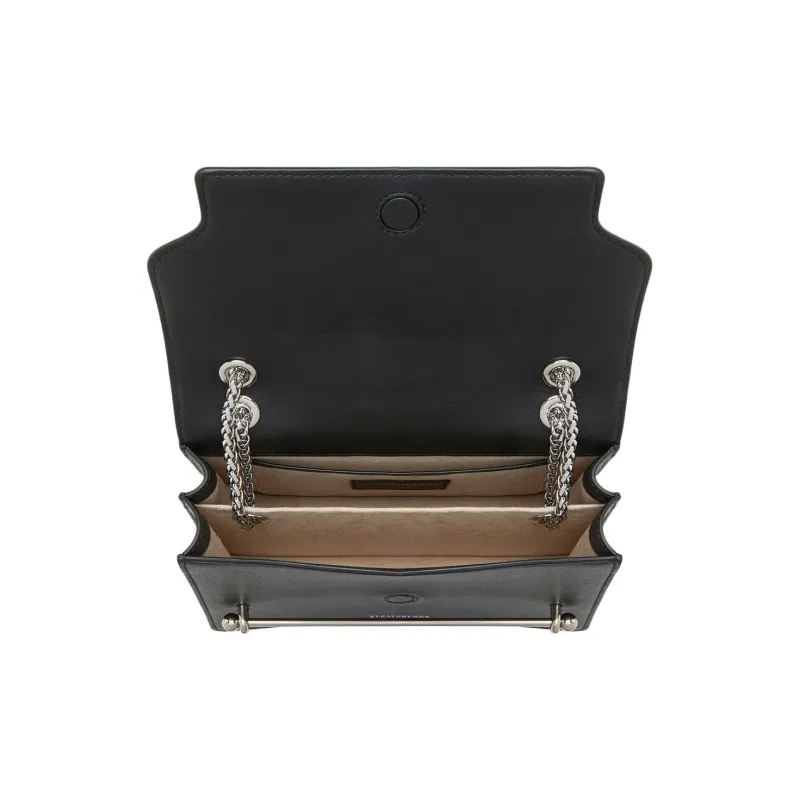 Strathberry Cow Leather Shoulder Bag Crossbody Bag Women's Black-3