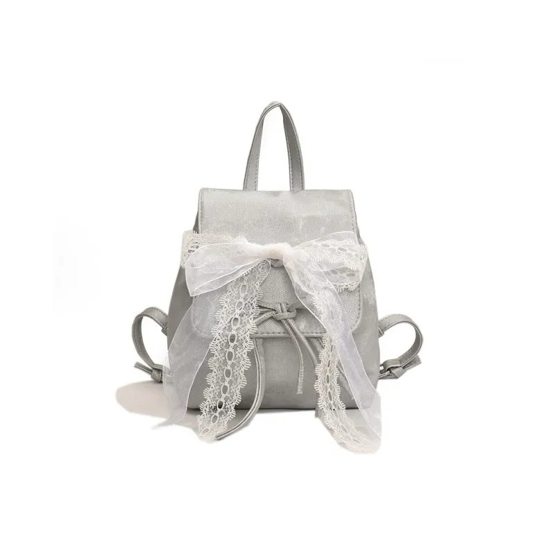 SEVENMOONS PU Backpack Women's Black/Ecru/Silver/Blue/Pink-9
