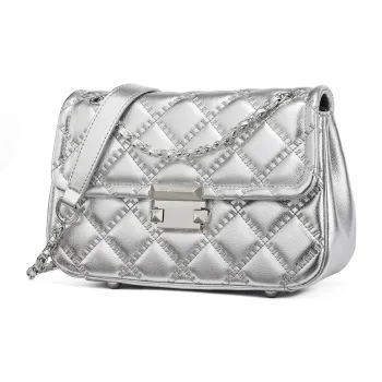 RED DRAGONFLY Cow Leather Crossbody Bags Shoulder Bags Regular Women's Silver/Ecru/Black