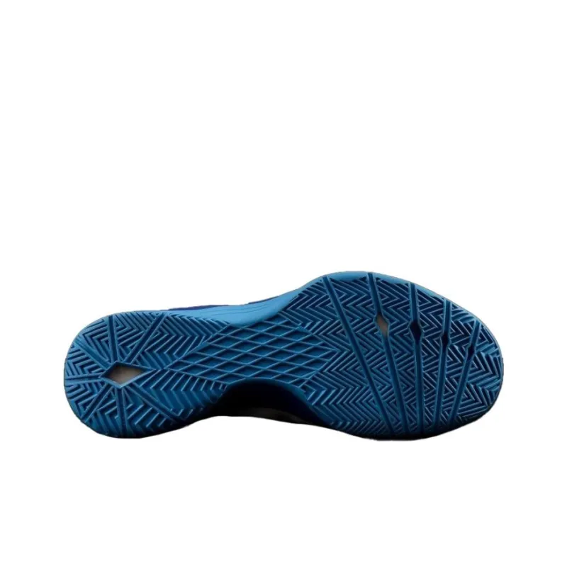 Nike Anti Slip Wear Resistant Mid Top Basketball Shoes Unisex Blue White-5