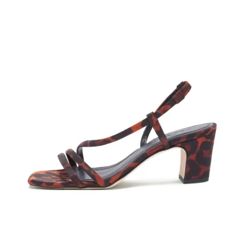 Sandro Strap Sandals Women's Orange Leopard Print