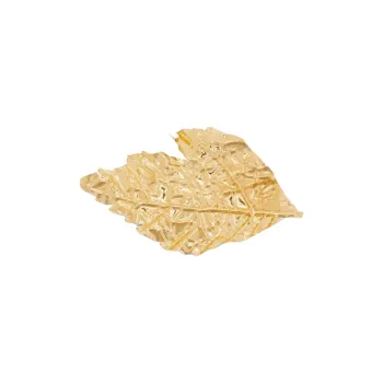 JIL SANDER Oversize Leaf shaped Polished Brooch