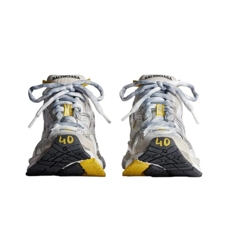 Balenciaga Runner Sneakers 'Beuge White Yellow Nylon And Suede Like Fabric' Women's-3