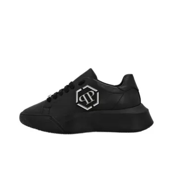 PHILIPP PLEIN Runner Hexagon Godzilla Low Top Casual Shoes Unisex Black
