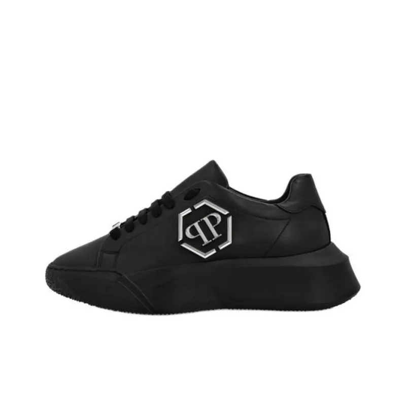 PHILIPP PLEIN Runner Hexagon Godzilla Low Top Casual Shoes Unisex Black-0