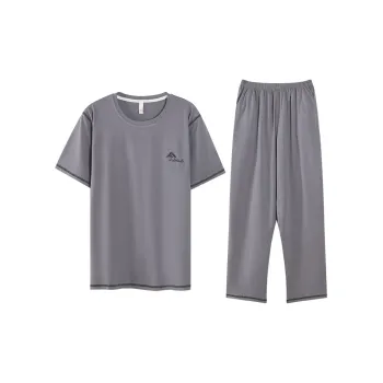 The Story Of The Flower Season Pajama Set Men's Gray