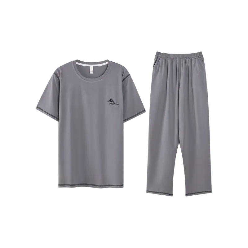 The Story Of The Flower Season Pajama Set Men's Gray-0