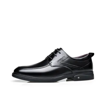 LAORENTOU Dress Shoes Men Low Top Black/Brown