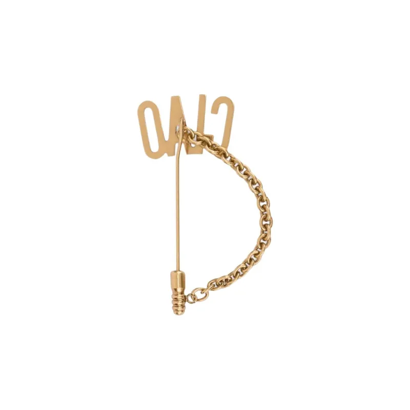 MOSCHINO Ciao Lettering Chain Linked Pin-2