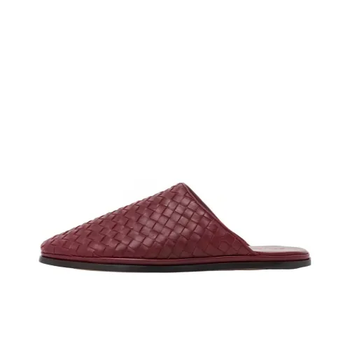 Bottega Veneta Intrecciato Wrap-toe Slippers Women's Burgundy