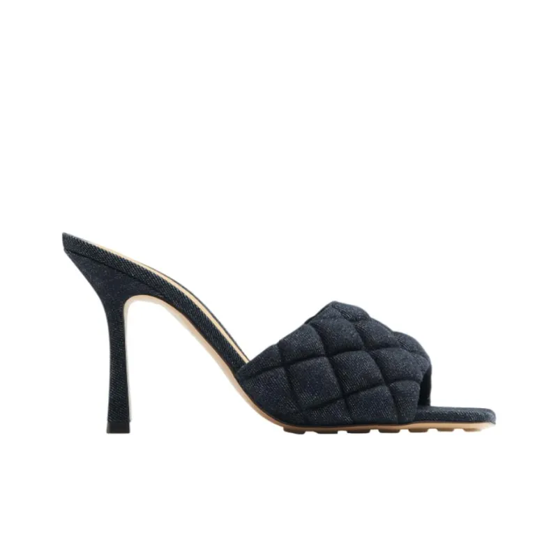 Bottega Veneta Padded Slip Resistant Slide Slippers Women's Indigo-1