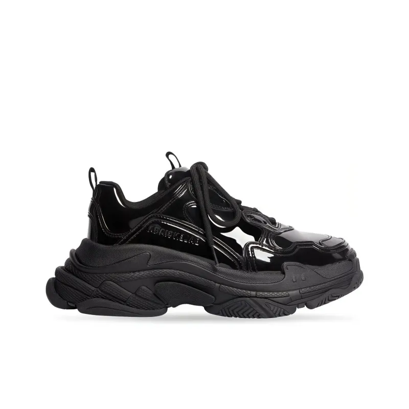 Balenciaga Triple S Low Top Chunky Sneakers Women's Black-1