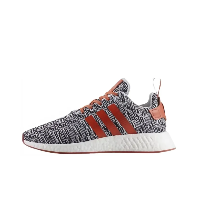 Adidas Nmd R2 White Grey Solar Red-0