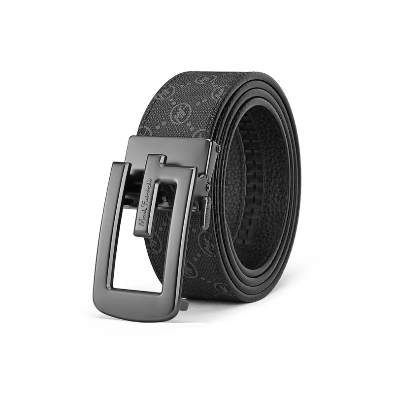 FAIRWHALE Pvc Leather Belts Men's Width 3.5CM-2
