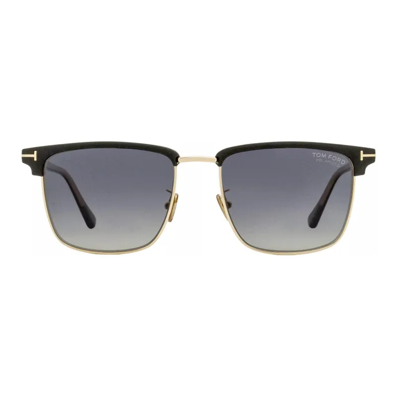 TOM FORD Plastic Metal Square Sunglasses Men's Black-1
