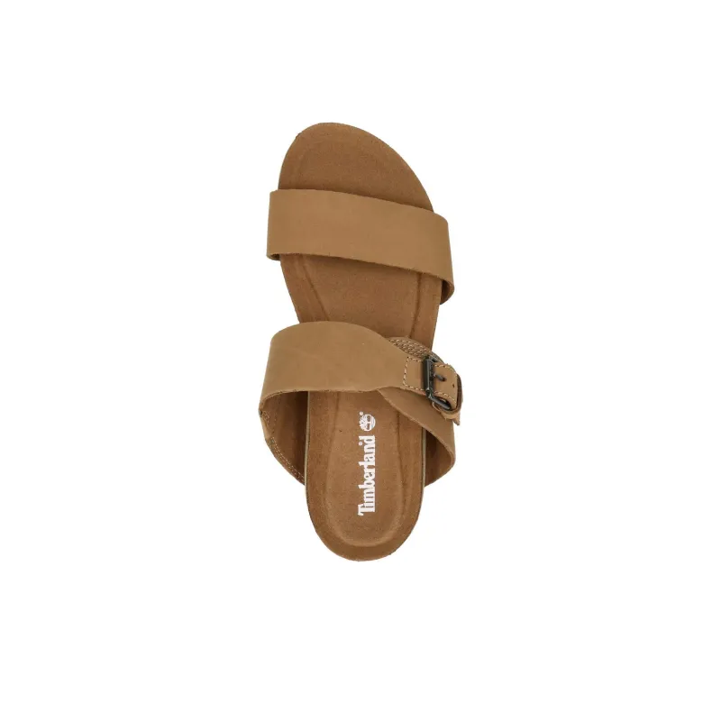 Timberland Malibu Waves Rubber Sole Slip-Resistant Slide Slippers Women's Brown-4