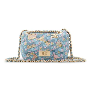 ALDO Barbie Co Branded Princess Cotton Shoulder Bag Women's Light Blue