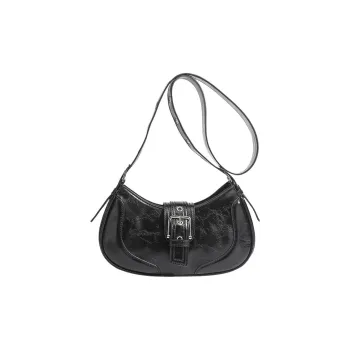 Carksky PU Portable Crossbody Bag Shoulder Bag Regular Women's Black/Silver