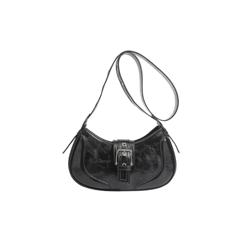 Carksky PU Portable Crossbody Bag Shoulder Bag Regular Women's Black/Silver-0