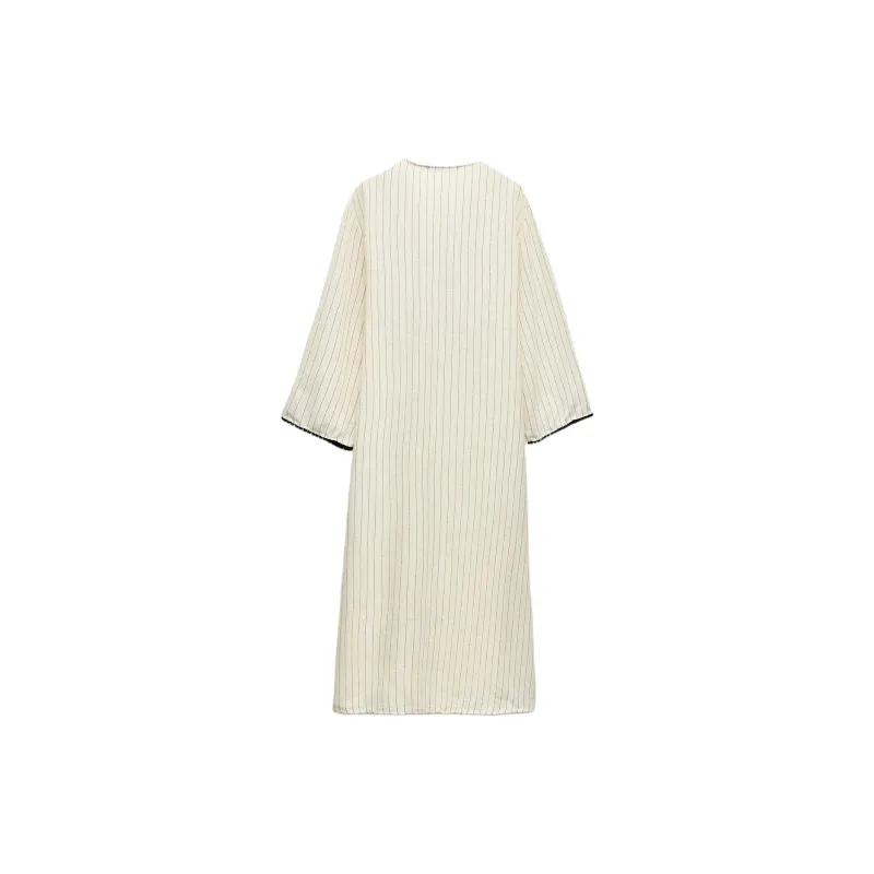 ZARA Long Sleeved Dresses Women's Nude-1