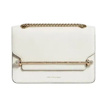 Strathberry Smooth Calf Leather Shoulder Bag Crossbody Bag Mini Women's White