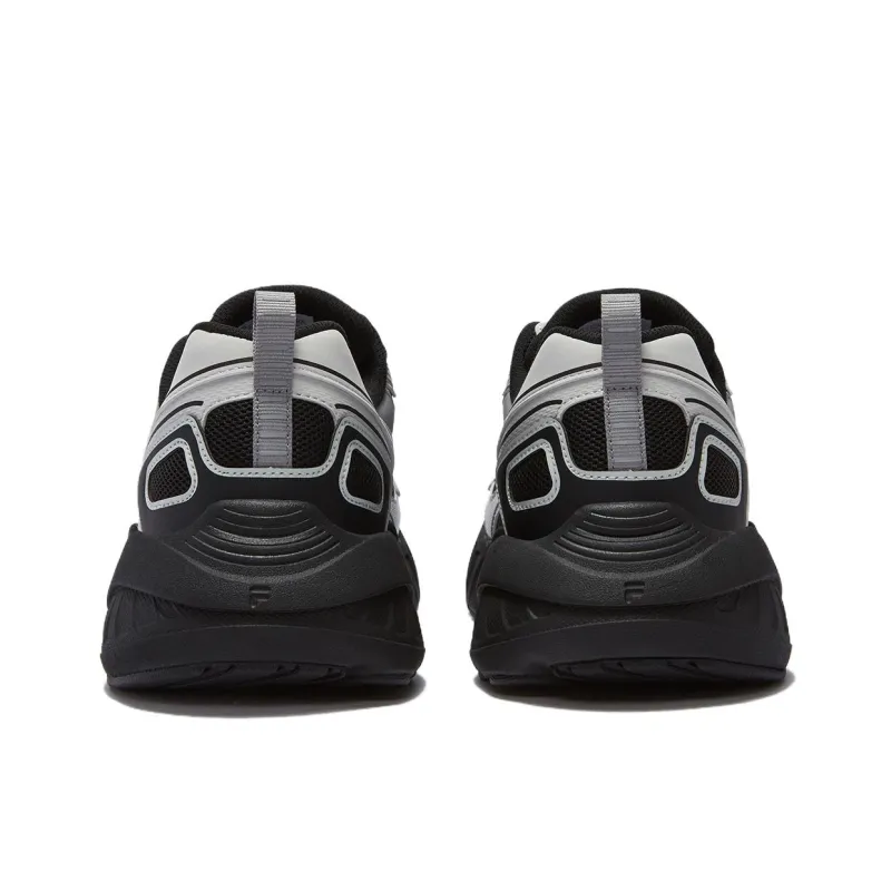 FILA FUSION Anti Slip Wear Resistant Low Top Casual Shoes Men's Black-3